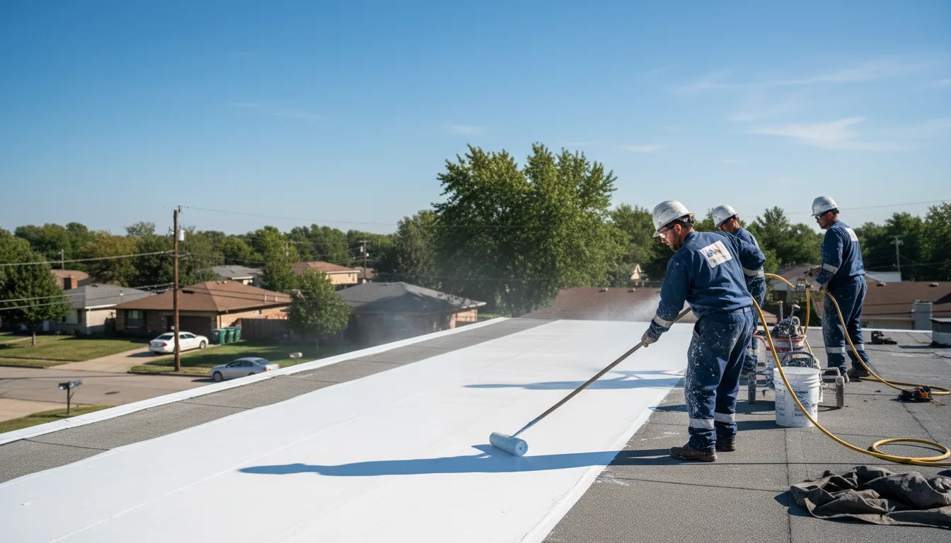 Commercial roof coating in Evansville, IN near me